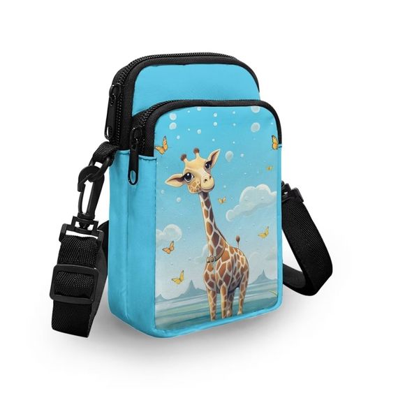 Cute Giraffe Crossbody Purse Cell Phone Bags Canvas Messenger Bags C :^) - Picture 3 of 6